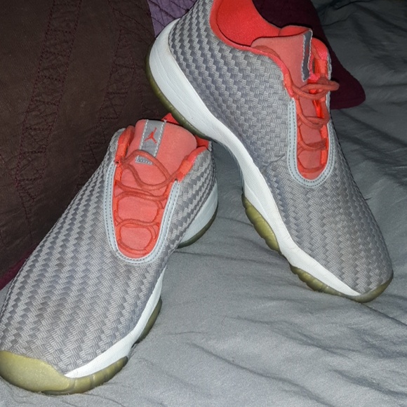 gray and orange jordans